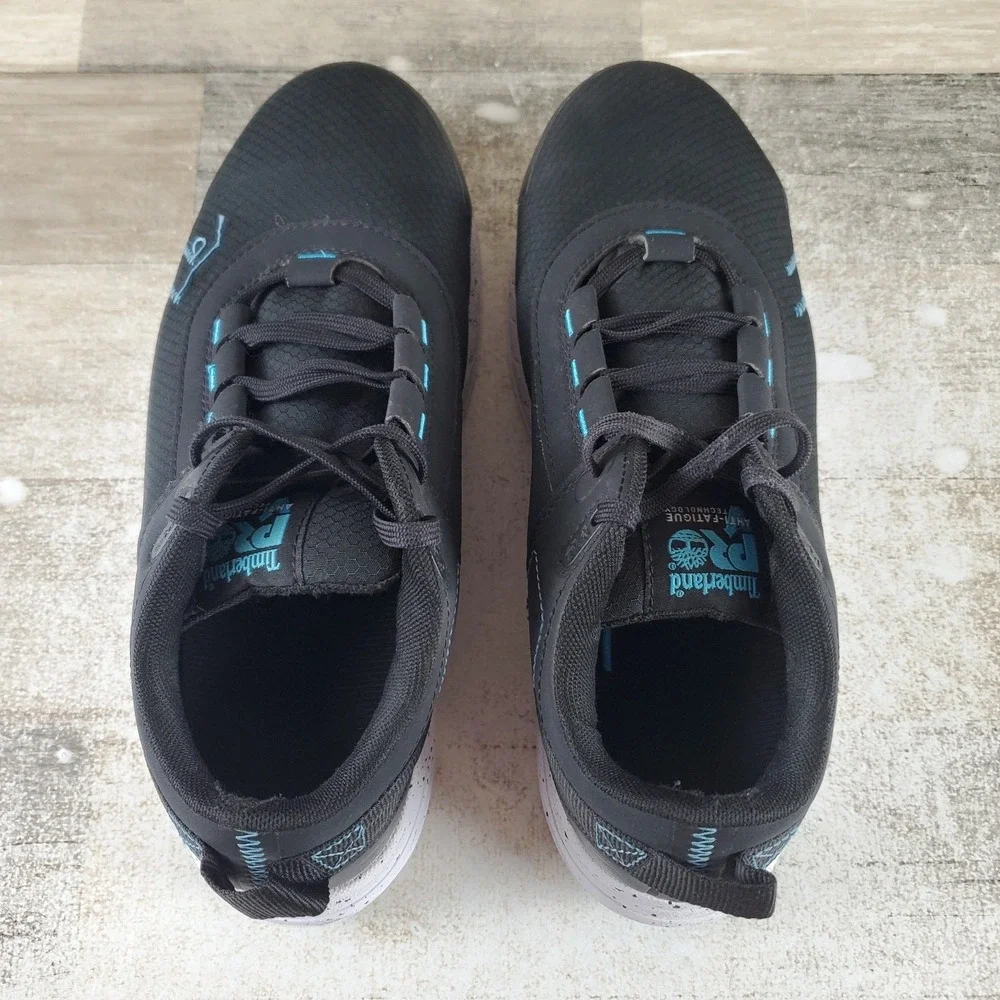 Timberland PRO Overdrive Mens Work Shoes Sz 7.5 W Black Composite Safety Sneaker
